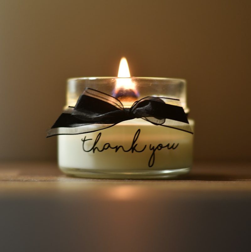 Thank You candle