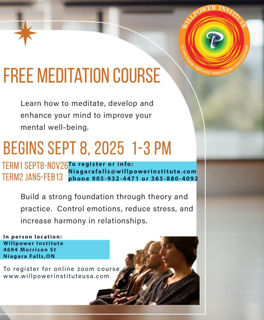 Free Meditation Course - Term Two Willpower Institute