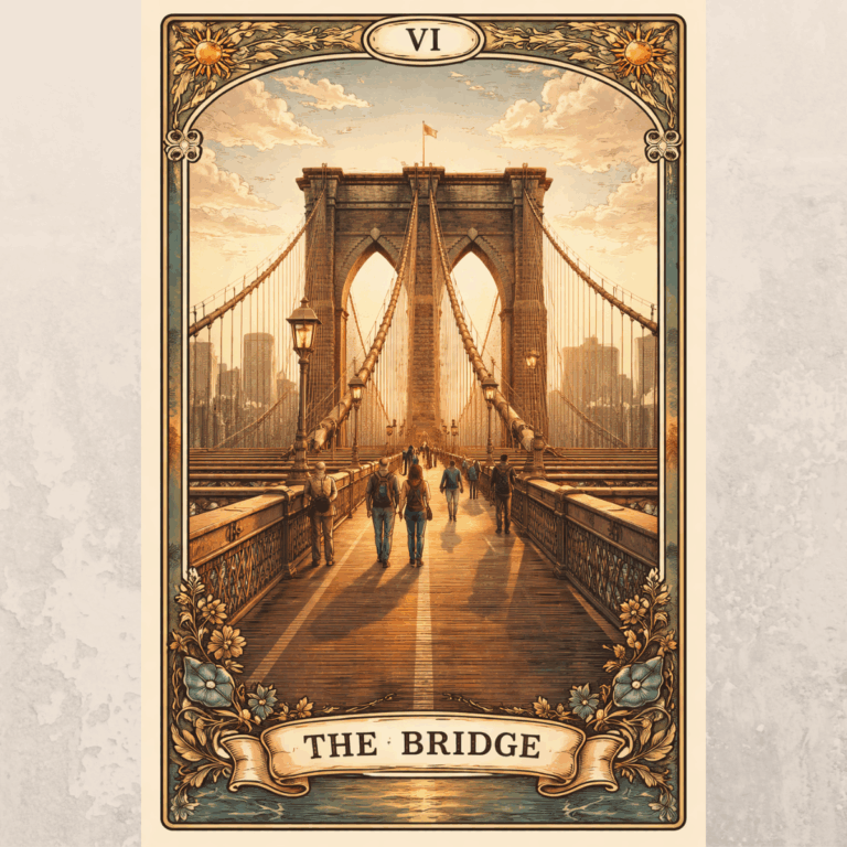 From Cards to Community: Tarot as a Bridge Between People Tarot bridge lifelike square
