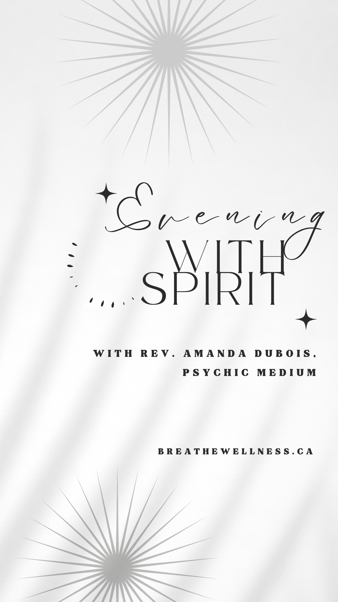 An Evening with Spirit and Rev. Amanda Dubois, Psychic Medium breathe
