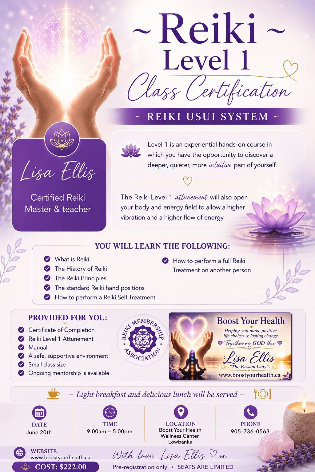 reiki level one certification
